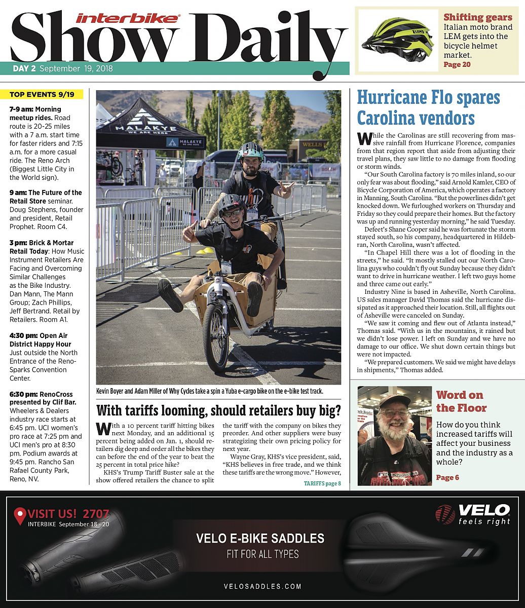 Interbike show sales